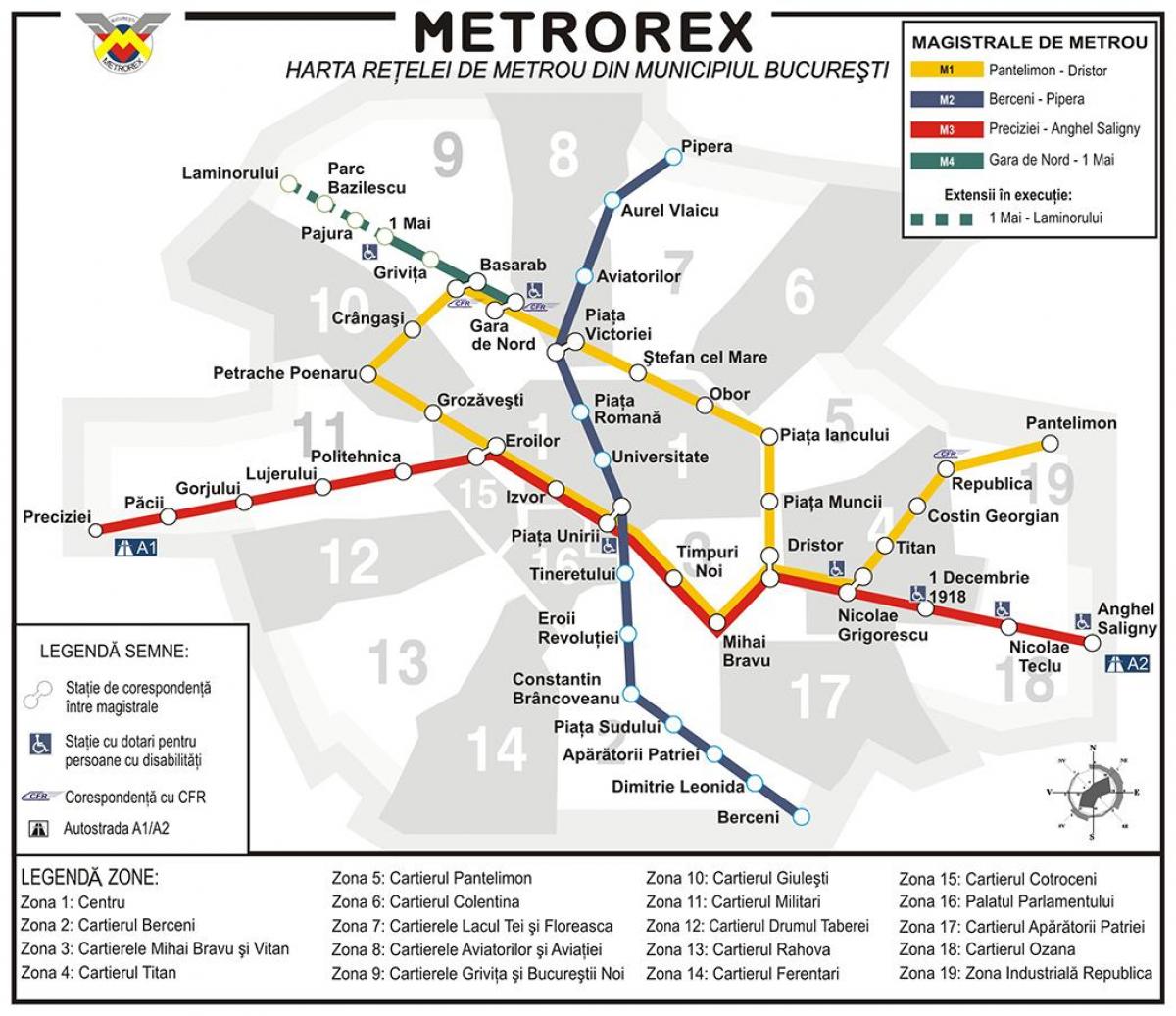 mapa del metro bucuresti