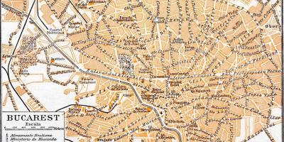 Casco antiguo de bucarest mapa