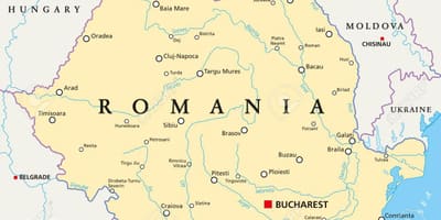 Mapa de bucarest, rumanía