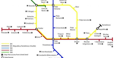 Mapa de bucarest transporte público 